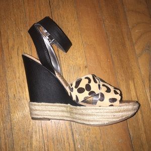 Cheetah print wedges
